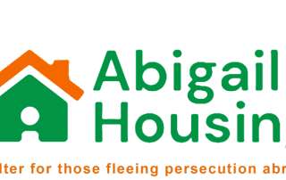 Abigail Housing logo with strapling: Shelter for those fleeing persecution abroad.