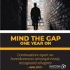 Mind the Gap – One Year On report provides fresh evidence of refugees’ vulnerability to homelessness during move-on period mtg ONE YR ON thumbnail with logo