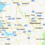 A map of the North West of England