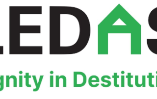 Ledas logo with strapline; dignity in destitution