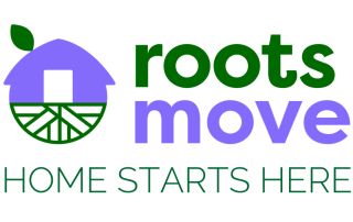 RootsMove logo with the strapline 'Home starts here'