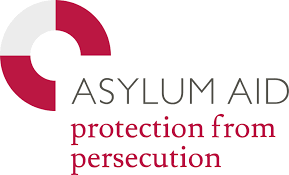 Asylum Aid (part of Helen Bamber) Asylum Aid Logo with the strapline "Protection from persecution"