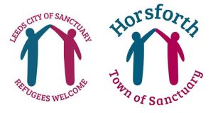 Leeds City of Sanctuary and Horsforth Town of Sanctuary logos