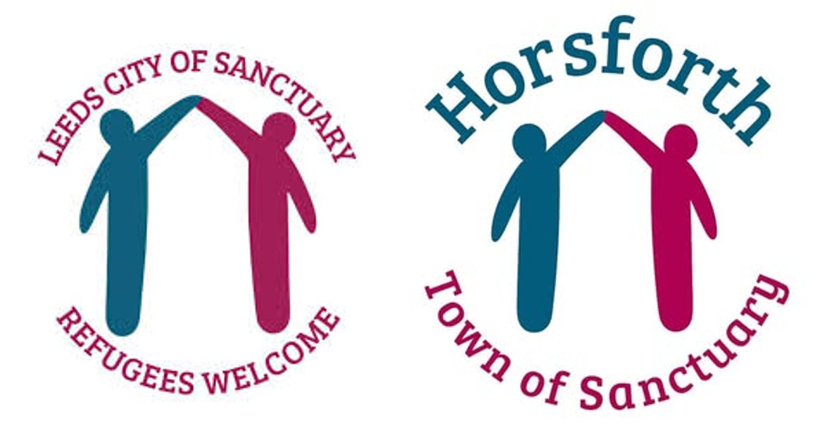 Leeds City of Sanctuary and Horsforth Town of Sanctuary logos