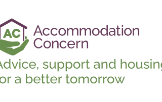 Accommodation Concern Logo with strapline 'Advice, support and housing for a better tomorrow'